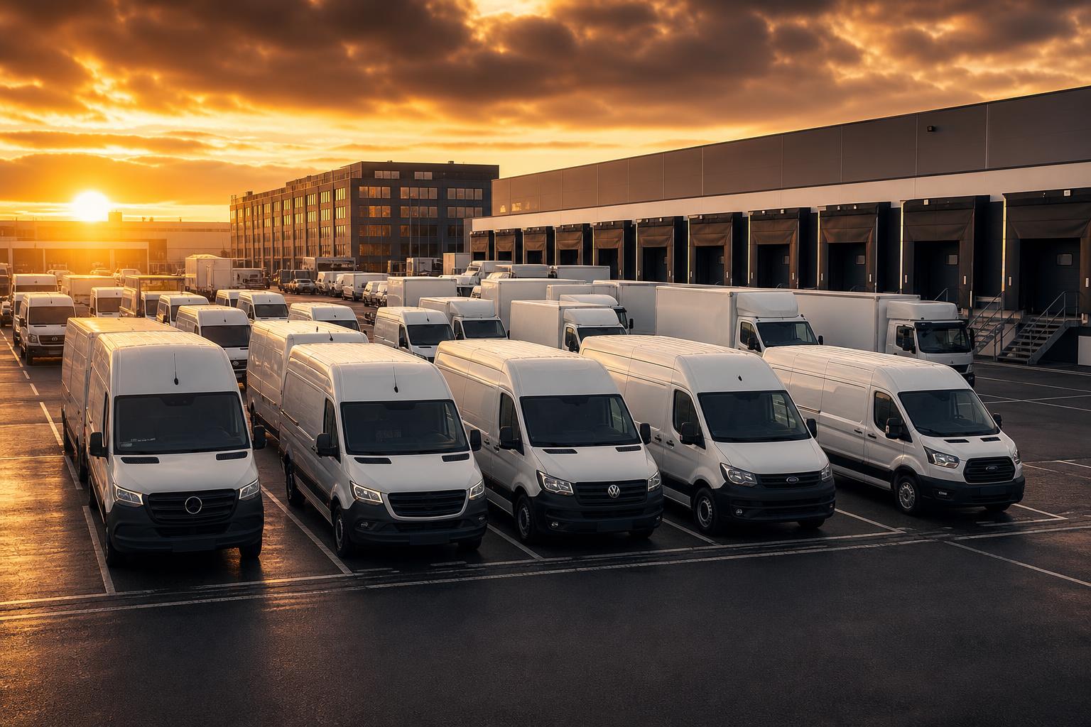 Frota comercial de vans premium